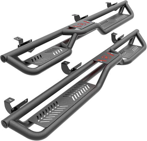 for Wrangler JL Running Boards Side Steps Compatible with 2018-2026 Jeep Wrangler JL JLU Unlimited 4 Doors (Include 4XE Model), Two Stairs Nerf Bars Step Plates Rock Sliders Rail (Carbon Steel) in Saudi Arabia