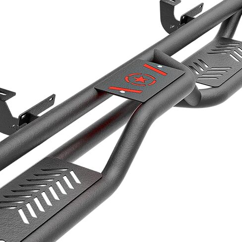 for Wrangler JL Running Boards Side Steps Compatible with 2018-2026 Jeep Wrangler JL JLU Unlimited 4 Doors (Include 4XE Model), Two Stairs Nerf Bars Step Plates Rock Sliders Rail (Carbon Steel) in Saudi Arabia