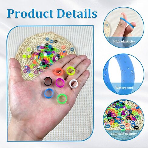 240 Pcs 0.5 Inch Small Silicone Rubber Bands Reusable Elastic Cable Ties Rubber Rings for Wire Cord Cable Wrapping Bundle Home Office School Organization Multicolor in Saudi Arabia