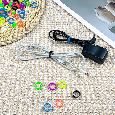 240 Pcs 0.5 Inch Small Silicone Rubber Bands Reusable Elastic Cable Ties Rubber Rings for Wire Cord Cable Wrapping Bundle Home Office School Organization Multicolor in Saudi Arabia