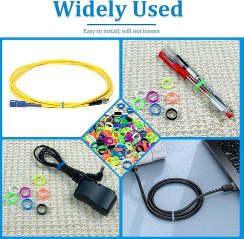 240 Pcs 0.5 Inch Small Silicone Rubber Bands Reusable Elastic Cable Ties Rubber Rings for Wire Cord Cable Wrapping Bundle Home Office School Organization Multicolor in Saudi Arabia