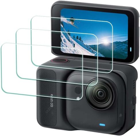 Screen Protector for Insta360 GO 3S 360 [3 Pack] Tempered Glass for Insta 360 GO 3S 0.3mm 9H Hardness Anti-Scrach Anti-Bubble in Kuwait