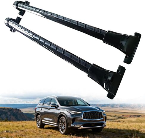 US Stock 2Pcs Roof Rack Cross Bars Fits for Infiniti QX60 2022 2023 2024 2025 Roof Rack,Carrier Bars,Cargo Bars,Rack Rails,Glossy Black,Suitable for Cars with Luggage Racks in Saudi Arabia