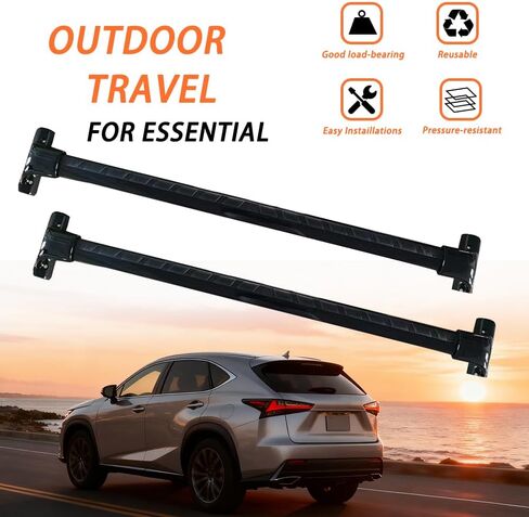 US Stock 2Pcs Roof Rack Cross Bars Fits for Infiniti QX60 2022 2023 2024 2025 Roof Rack,Carrier Bars,Cargo Bars,Rack Rails,Glossy Black,Suitable for Cars with Luggage Racks in Saudi Arabia