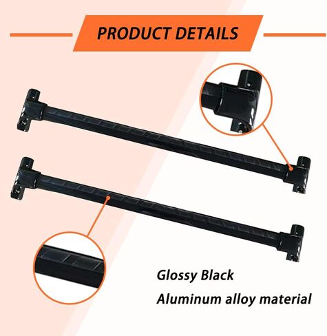 US Stock 2Pcs Roof Rack Cross Bars Fits for Infiniti QX60 2022 2023 2024 2025 Roof Rack,Carrier Bars,Cargo Bars,Rack Rails,Glossy Black,Suitable for Cars with Luggage Racks in Saudi Arabia