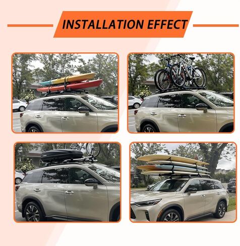 US Stock 2Pcs Roof Rack Cross Bars Fits for Infiniti QX60 2022 2023 2024 2025 Roof Rack,Carrier Bars,Cargo Bars,Rack Rails,Glossy Black,Suitable for Cars with Luggage Racks in Saudi Arabia