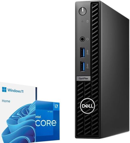 كمبيوتر سطح المكتب الصغير للأعمال طراز OptiPlex 7000 من Dell لعام 2024 | معالج Intel 12-Core i9 الثاني عشر بسرعة تصل إلى 5.1 جيجا هرتز | 64 جيجا رام | 1 تيرابايت اس اس دي | واي فاي 6 | منفذ العرض | ويندوز 11 برو in Kuwait