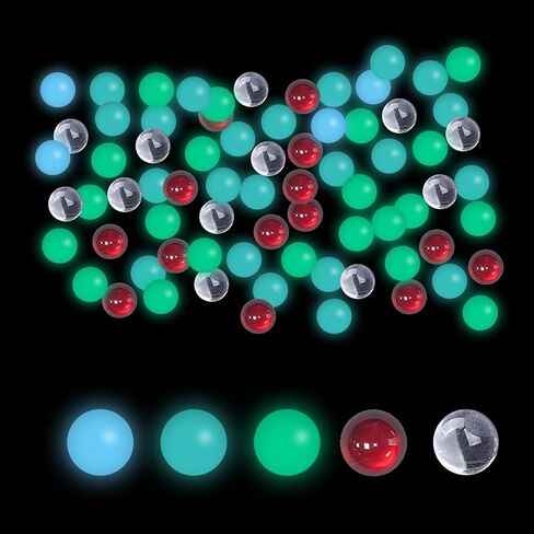 Aoheuo 6mm Color Mixing Quartz Balls UV Reactive Pearls American Glass (10pcs) in Saudi Arabia