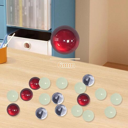Aoheuo 6mm Color Mixing Quartz Balls UV Reactive Pearls American Glass (10pcs) in Saudi Arabia