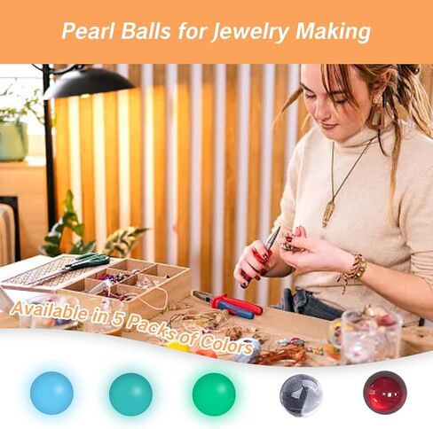Aoheuo 6mm Color Mixing Quartz Balls UV Reactive Pearls American Glass (10pcs) in Saudi Arabia