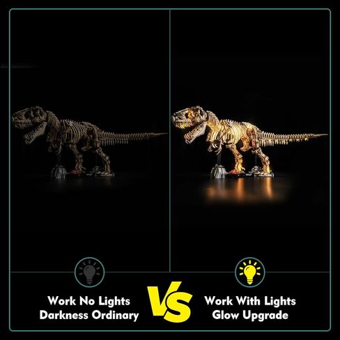 طقم إضاءة متوافق مع أحافير الديناصورات Lego 76968: Tyrannosaurus rex - لا يوجد نموذج فقط، ملحقات إضاءة LED متوافقة مع Lego Dinosaur Fossil 76968 (الإصدار القياسي) in Kuwait
