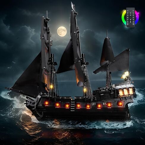 Light kit Compatible with Lego Captain Jack Sparrow's Pirate Ship - No Model Only Light, LED Lighting Accessories Compatible with Lego Black Pearl Icons 10365 (Customized Lighted cannon model) in Saudi Arabia