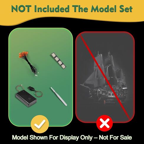 Light kit Compatible with Lego Captain Jack Sparrow's Pirate Ship - No Model Only Light, LED Lighting Accessories Compatible with Lego Black Pearl Icons 10365 (Customized Lighted cannon model) in Saudi Arabia