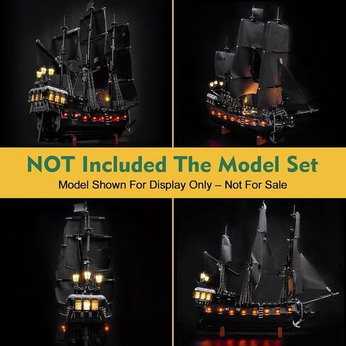 Light kit Compatible with Lego Captain Jack Sparrow's Pirate Ship - No Model Only Light, LED Lighting Accessories Compatible with Lego Black Pearl Icons 10365 (Customized Lighted cannon model) in Saudi Arabia