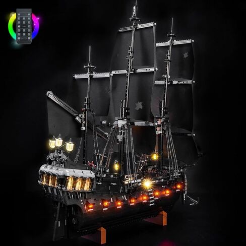 Light kit Compatible with Lego Captain Jack Sparrow's Pirate Ship - No Model Only Light, LED Lighting Accessories Compatible with Lego Black Pearl Icons 10365 (Customized Lighted cannon model) in Saudi Arabia