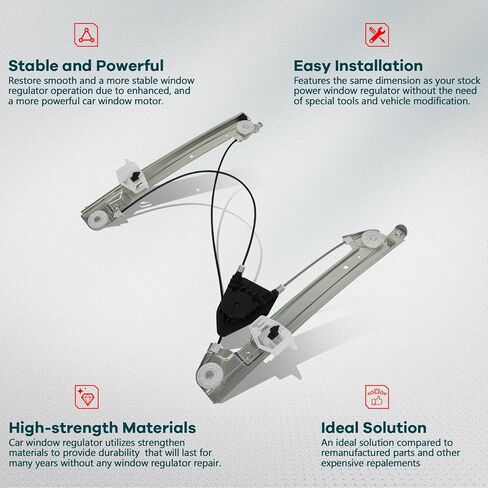 FINDAUTO Power Window Regulator Front Left Side fit for 2007 2008 2009 2010 2011 2012 for Dodge Caliber Without Motor (OE749-540) in Saudi Arabia
