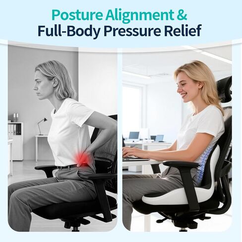 وسادة مقعد لكرسي المكتب والسيارة، تخفيف آلام الظهر والعظم الخلفي، وسادة مرتفعة للظهر والمؤخرة، تحسن وضعية الجلوس، وسادة مريحة لأسفل الظهر من الإسفنج الذي يتشكل حسب الجسم الملامس، مضادة للانزلاق على الوجهين in Kuwait