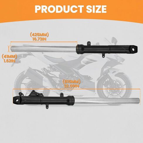 Front Shock Absorber Fork Suspension Set Fits For Kawasaki NINJA 400 EX400 2018 2019 2020 2021 2022 2023 2024 in Kuwait