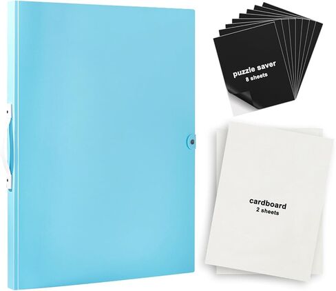 Puzzle Storage Folder for 1000 Pieces, with 8 Puzzle Saver Sheets and 2 Cardboards(Deepblack) in Saudi Arabia