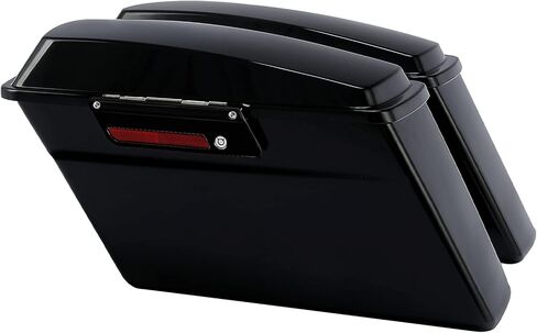 XMTMOTO Hard Saddlebags Saddle bags W/Lid Latch Key for Harley 1994-2013 Touring models road glide, road king, ultra, street glide, electra glide and 1984-2017 Softail models,Vivid Black/Black Latch in Saudi Arabia