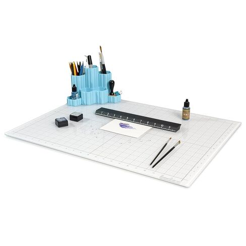 Glassboard Studio 6 Inch Magnet Ruler - Non-Slip Pad, Strong Neodymium Magnets - Craft & Quilting Tool for Magnetic Glass Mats, Whiteboards, Lockers - Secure Hands-Free Precision (Blush Pink) in Saudi Arabia