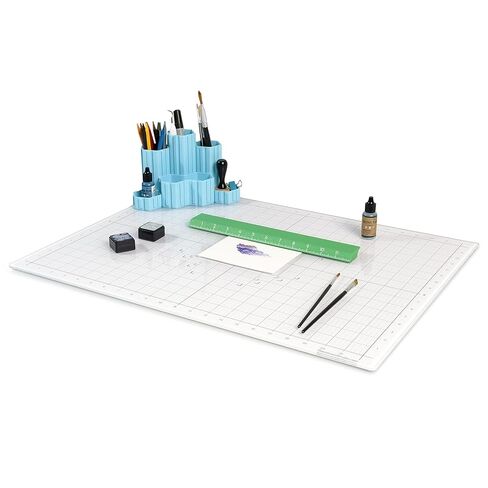 Glassboard Studio 6 Inch Magnet Ruler - Non-Slip Pad, Strong Neodymium Magnets - Craft & Quilting Tool for Magnetic Glass Mats, Whiteboards, Lockers - Secure Hands-Free Precision (Blush Pink) in Saudi Arabia
