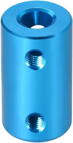 uxcell 1/4 inch to 10mm Bore Rigid Coupling Set Screw L25XD16 Aluminum Alloy,Shaft Coupler Connector,Motor Accessories,Blue in Kuwait