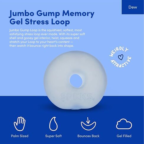 Gump Jumbo Loop Gel-Filled Stress Ball | Ultra-Squishy Fidget Toy for Stress Relief & Focus | Anxiety Ball for Adults & Teens | Sensory Squeeze Toy | Mist in Kuwait