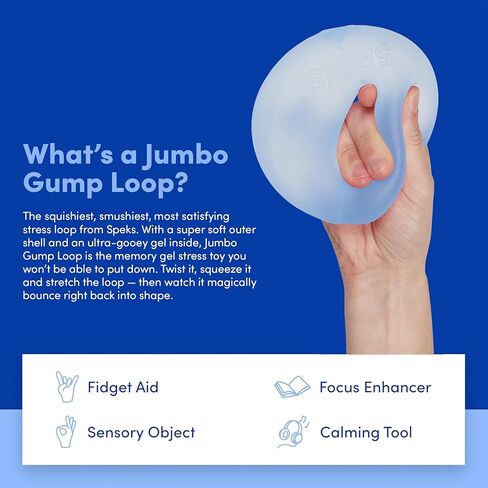 Gump Jumbo Loop Gel-Filled Stress Ball | Ultra-Squishy Fidget Toy for Stress Relief & Focus | Anxiety Ball for Adults & Teens | Sensory Squeeze Toy | Mist in Kuwait