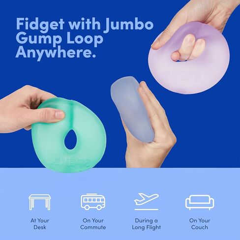 Gump Jumbo Loop Gel-Filled Stress Ball | Ultra-Squishy Fidget Toy for Stress Relief & Focus | Anxiety Ball for Adults & Teens | Sensory Squeeze Toy | Mist in Kuwait