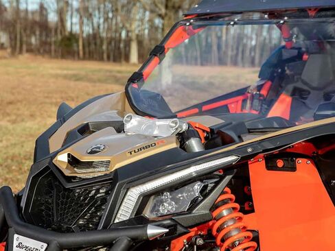 دعامة برج الصدمات SuperATV Billet لـ 2017+ Can-Am Maverick X3 Turbo / MAX / X RS / X DS / X MR / X RC | يقوي نظام التعليق الأمامي الخاص بك | يتم تثبيته مباشرة بالإطار في مواقع متعددة in Saudi Arabia