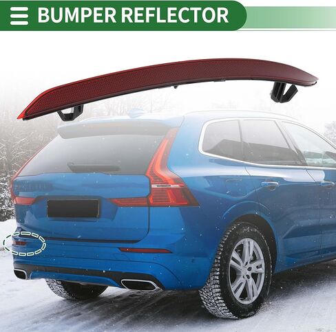 Motoforti Bumper Reflector Bumper Reflector Side Marker for Volvo XC60 2018-2021 Plastic No.31656677/32293628 Red Durable in Saudi Arabia