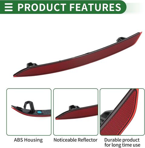 Motoforti Bumper Reflector Bumper Reflector Side Marker for Volvo XC60 2018-2021 Plastic No.31656677/32293628 Red Durable in Saudi Arabia