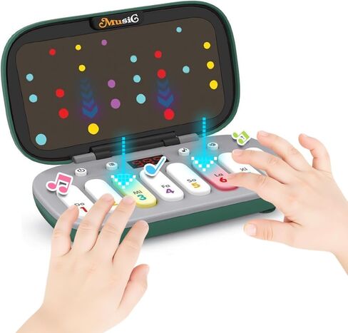 Kids Mini Piano Toy, Portable Travel Piano Keyboard Toddlers Musical Instrument Learning Toys, Music Interactive Birthday Gift for 3 4 5 6 Year Old Boys Children (Green) in Saudi Arabia