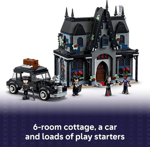 LEGO Wednesday Morticia’s Cottage Building Toy - Pretend Playset with Buildable Car for Kids, Ages 10+ - W/Morticia, Lurch, Bianca, & Wednesday Addams Minidolls - Gift Idea for Girls & Boys - 76786 in Saudi Arabia