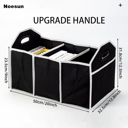 Noesun Foldable Car Trunk Organizer, Large-Capacity Storage Box with Reinforced Handles, Multi-Compartment Collapsible Organizer for SUV, Sedan, and Home Use in Saudi Arabia