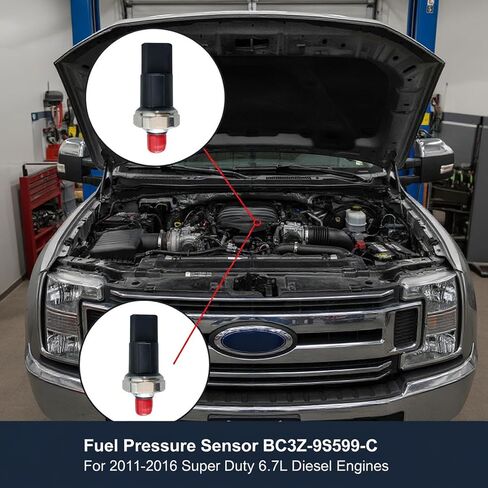 مستشعر ضغط الوقود مع سرج إصلاح مناسب لـ 2011-2016 Ford F250 F350 F450 F550 Super Duty 6.7L ديزل يستبدل BC3Z-9S599-C، BC3Q-9S599-BA، BC3Q-9S599-AB، BC3Q-9S599-AC، BC3Z-9S599B، BC3Z-9S599A in Kuwait