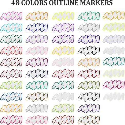 Christmas Stocking Stuffers for Teen Girls: 36 Glitter Markers Outline Glitter Pens Teen Girl Gifts Trendy Stuff,Art Supplies Arts Crafts in Saudi Arabia
