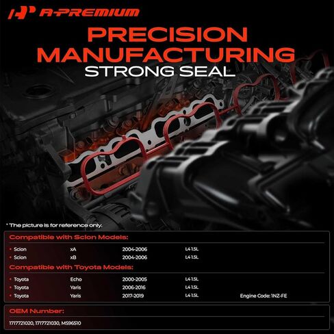 مجموعة حشية ختم مشعب المحرك السفلي A-Premium متوافقة مع Toyota Yaris 2006-2019، Echo 2000-2005 & Scion xB 2004-2006، xA 2004-2006، 1.5L in Kuwait