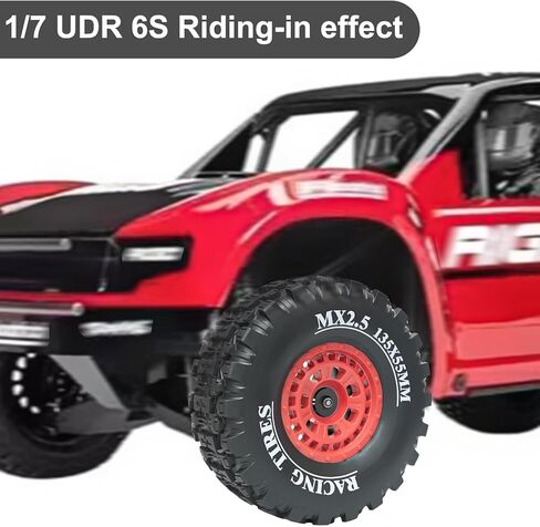 إطارات شاحنات قصيرة المدى 1/7 RC 1/8 إطارات شاحنة مونستر متوافقة مع ARRMA 1/7 Mojave 6S ARRMA 1/8 Mojave 4S TRAXXAS 1/7 UDR 6S RC ترقيات عربات التي تجرها الدواب (4 قطع، أسود) in Kuwait