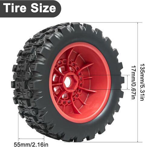 إطارات شاحنات قصيرة المدى 1/7 RC 1/8 إطارات شاحنة مونستر متوافقة مع ARRMA 1/7 Mojave 6S ARRMA 1/8 Mojave 4S TRAXXAS 1/7 UDR 6S RC ترقيات عربات التي تجرها الدواب (4 قطع، أسود) in Kuwait