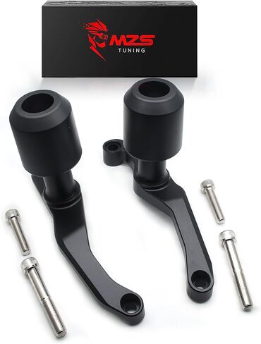 MZS Motorcycle Frame Sliders Compatible with GSX-8R GSX8R 2023-2026, Falling Anti Crash Protector Guards No Cut Kits Aluminium Black in Saudi Arabia