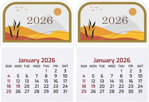 Mini Stick on Calendars 2026 Small Calendars Peel and Stick Calendar Adhesive Monthly Wall Calendars for Car Desk Wall Auto Truck Laptop Fridge Home Office School (2Pack) in Saudi Arabia