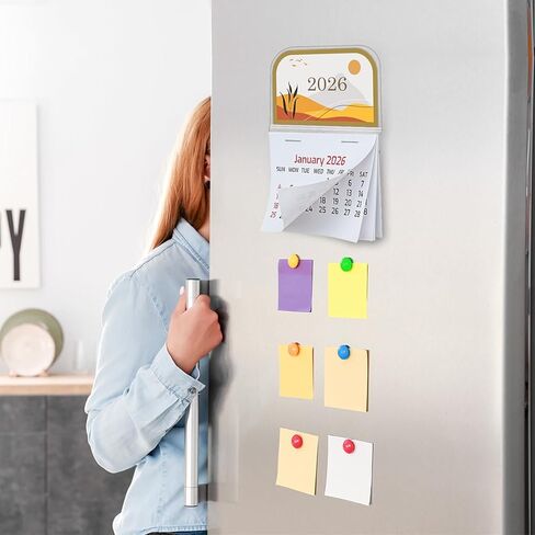 Mini Stick on Calendars 2026 Small Calendars Peel and Stick Calendar Adhesive Monthly Wall Calendars for Car Desk Wall Auto Truck Laptop Fridge Home Office School (2Pack) in Saudi Arabia
