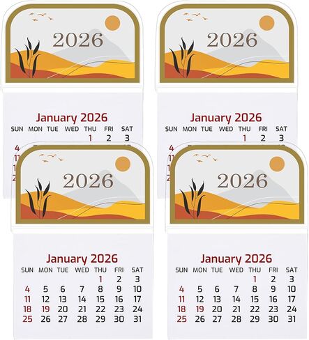 عصا صغيرة على التقويمات 2026 تقويمات صغيرة قابلة للتقشير واللصق، تقاويم جدارية شهرية لاصقة لمكتب السيارة، جدار السيارة، الشاحنة، الكمبيوتر المحمول، الثلاجة، المنزل، المكتب، المدرسة (عبوتان) in Kuwait