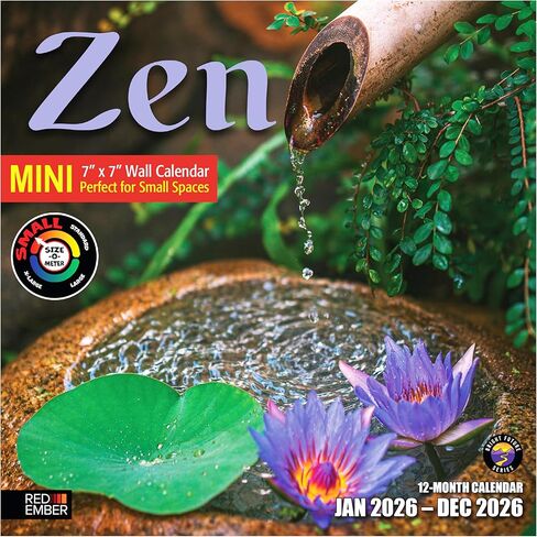 RED EMBER Zen 2026 Wall Calendar 12 Month | 12" x 24" Open | Thick & Sturdy Paper | Holiday Gift | Nature Inspirational Calendar 2026 in Saudi Arabia