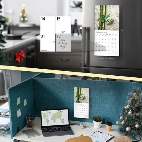 RED EMBER Zen 2026 Wall Calendar 12 Month | 12" x 24" Open | Thick & Sturdy Paper | Holiday Gift | Nature Inspirational Calendar 2026 in Saudi Arabia