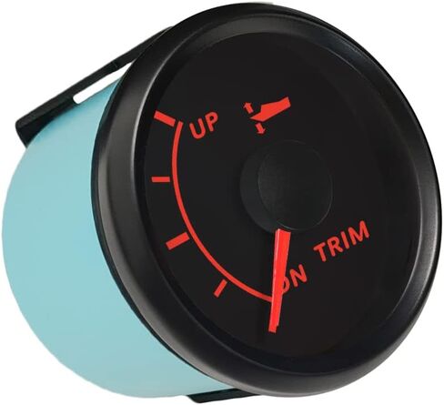 ELING Trim Gauge Meter 0-190ohm UP-DN with Backlight 9-32V for Marine Boat Yachts (Left Black+Black) in Saudi Arabia