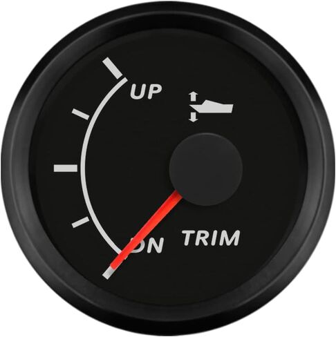 ELING Trim Gauge Meter 0-190ohm UP-DN with Backlight 9-32V for Marine Boat Yachts (Left Black+Black) in Saudi Arabia