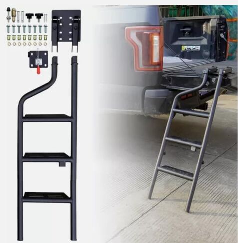 شاحنة بيك اب قابلة للطي سرير سلالم الباب الخلفي سلم خطوة ل Rivian R1T 2022-2025 in Kuwait